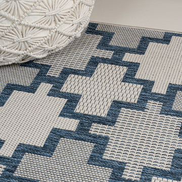 Cyrus Modern Geometric Tile Pattern Indoor/Outdoor Area Rug